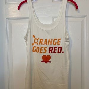 White tank top Orangetheory. Just in time for Heart Health Month!